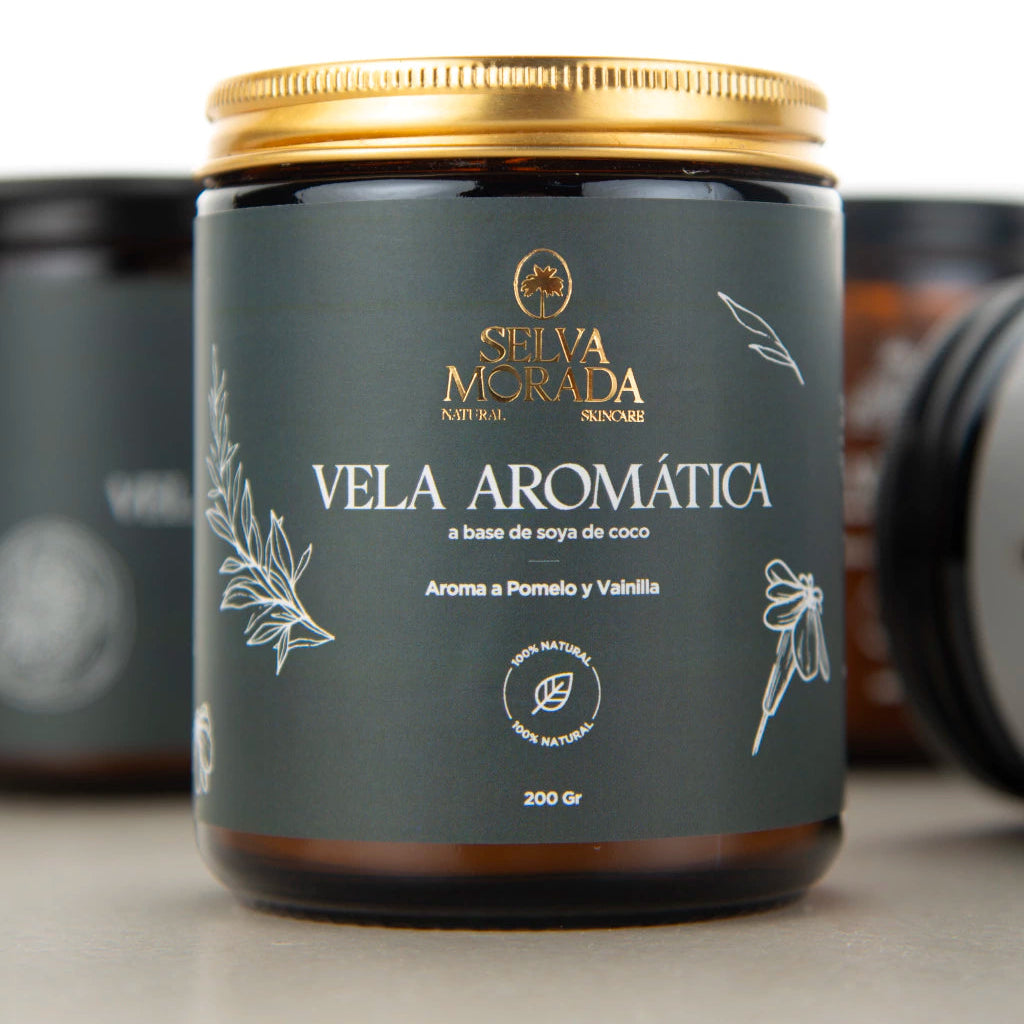Vela aromática natural tropical orange (limón, bergamota, vainilla y ambar)