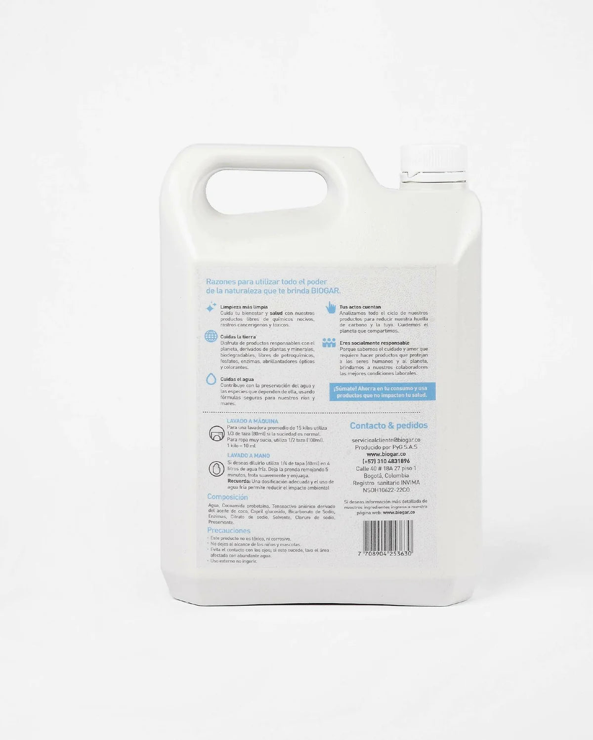 Detergente Ecológico CERO - Sin fragancia - Galón- Biogar