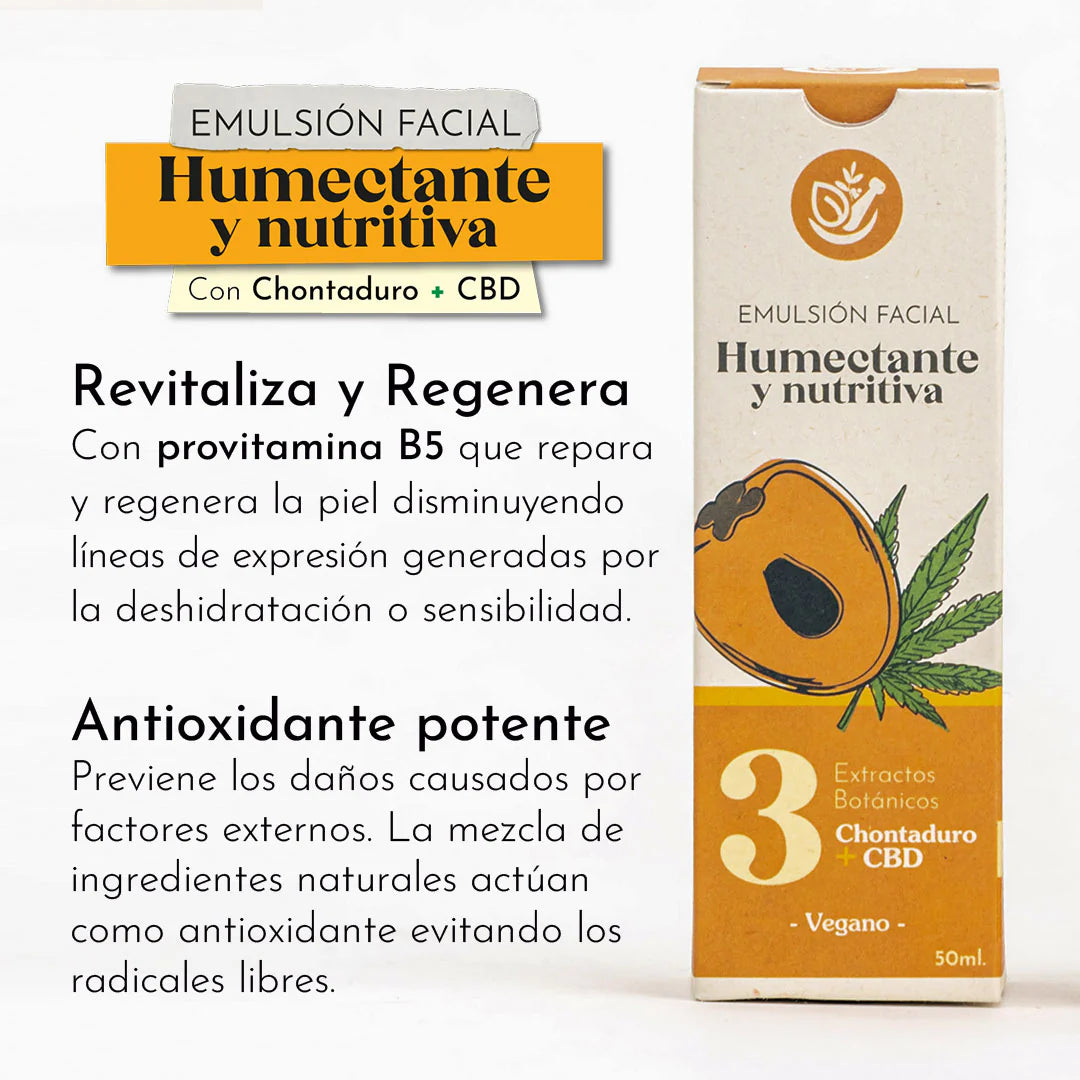 Emulsión Facial Humectante y Nutritiva x50ml Santo Remedio