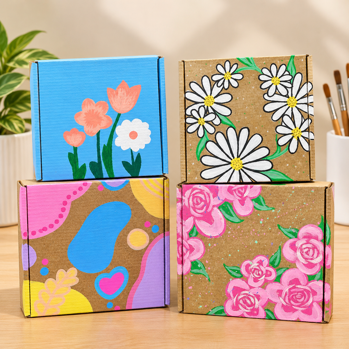 Caja de regalo pintada a mano (personalizado)