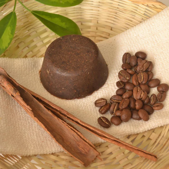 Jabón exfoliante de café y canela