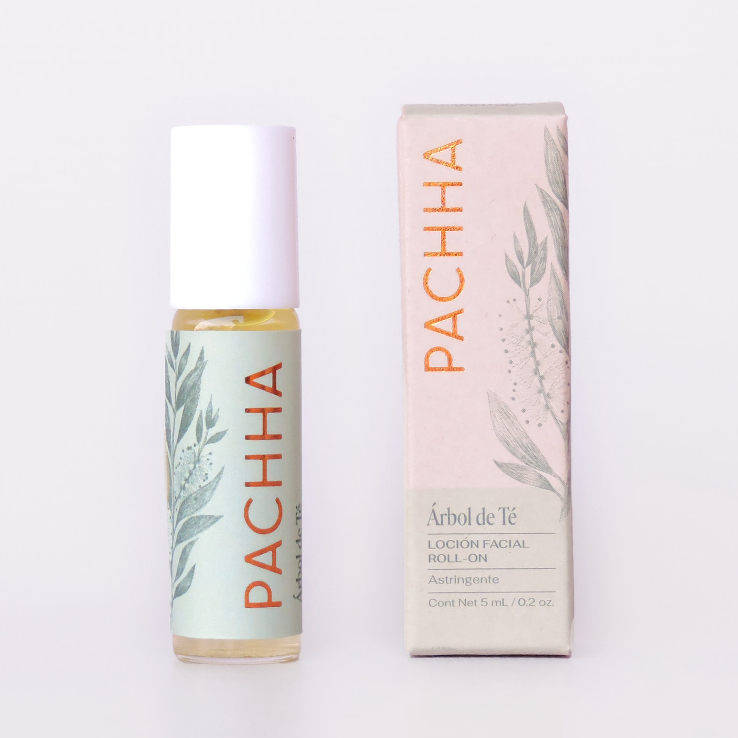 Loción facial roll on árbol de té para granitos y acné.