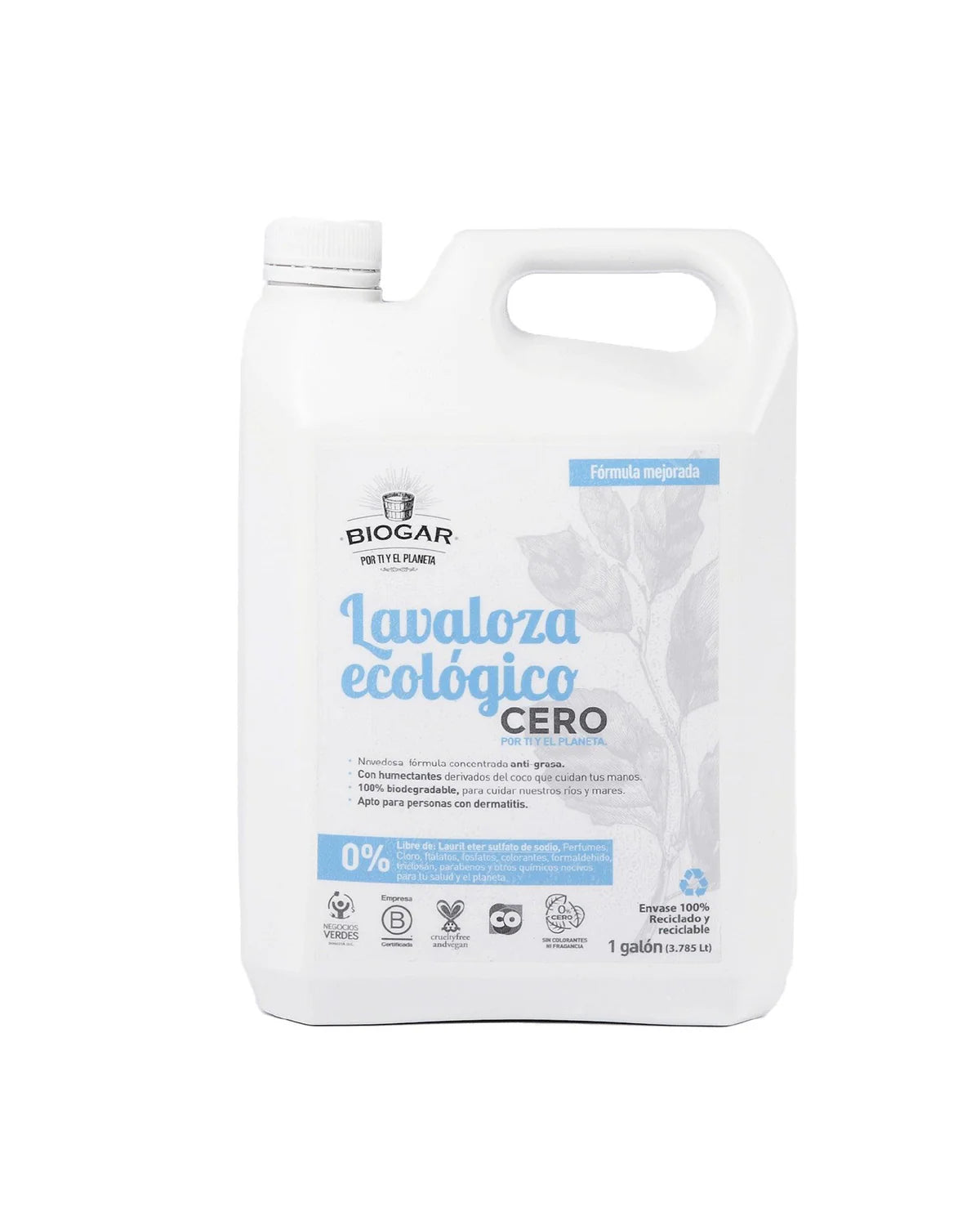 Lavaloza Ecológico CERO - Sin fragancia - Biogar