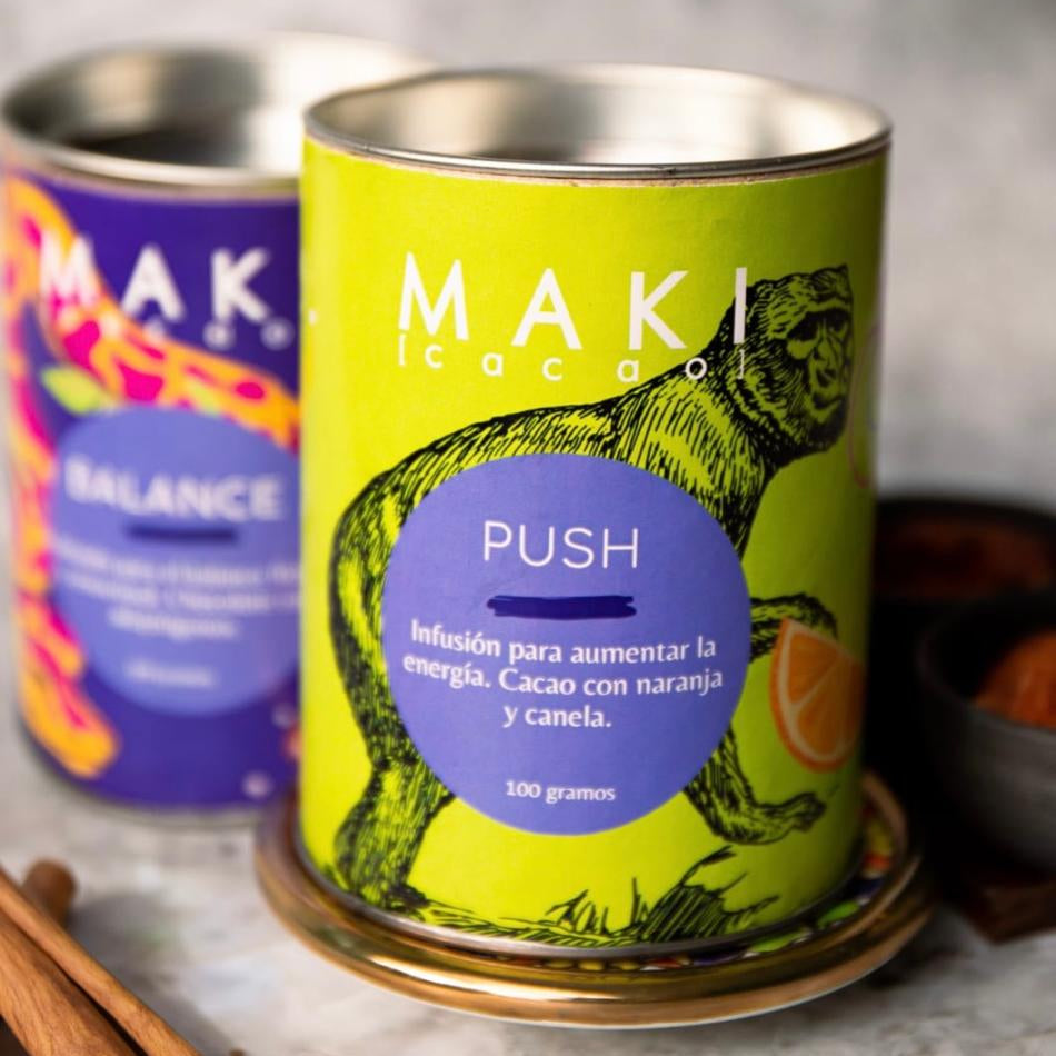 PUSH- Infusión para aumentar la energía. Maki Cacao