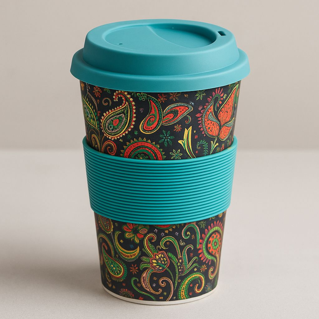 Vaso de fibra de bambú y trigo 400ml