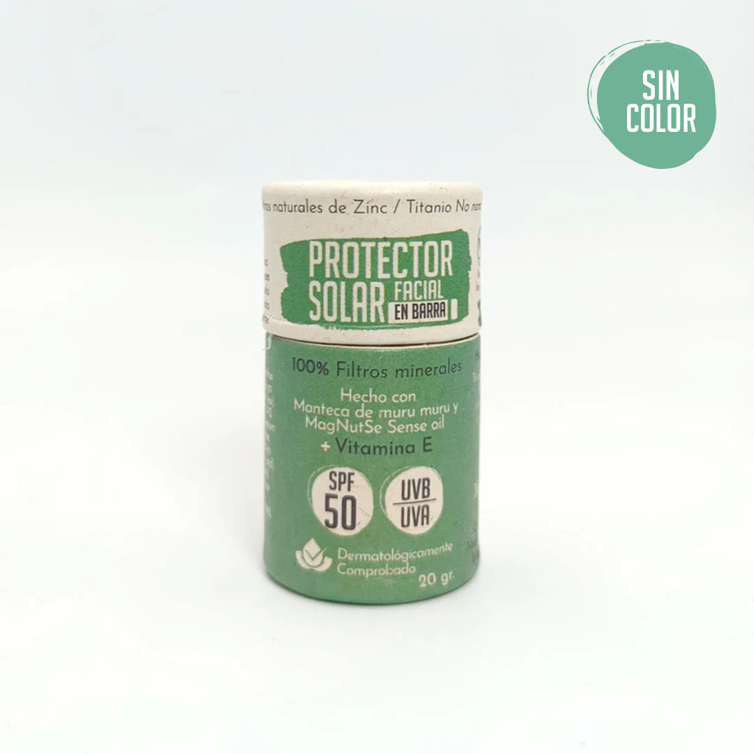 Protector Solar Facial en Barra SPF50 con 100% Filtros minerales (20g) Santo Remedio