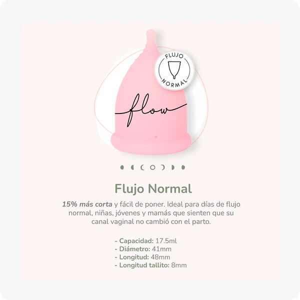Copa Menstrual | 100% Silicona Médica para Flujo Regular