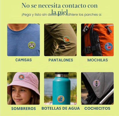 Parches repelentes de mosquitos para niños y adultos