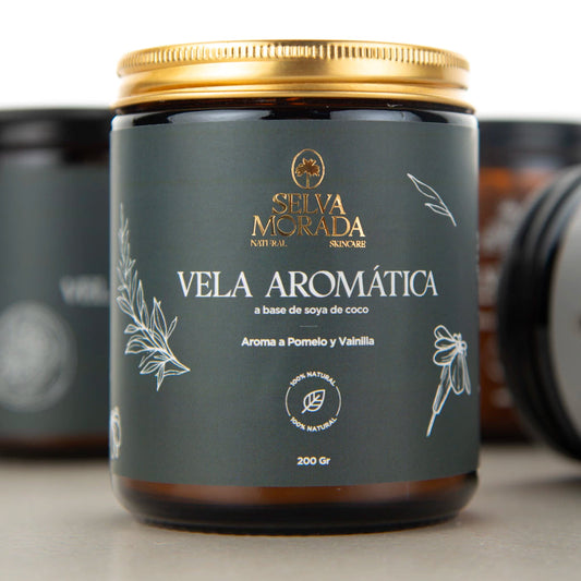 Vela aromática natural de Pomelo y Vainilla