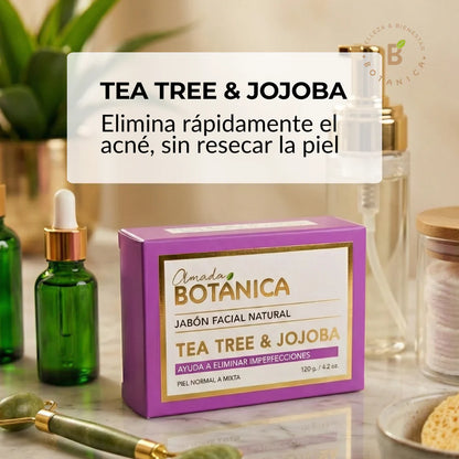 Jabón Anti-acné Arbol de té y jojoba - Amada Botánica
