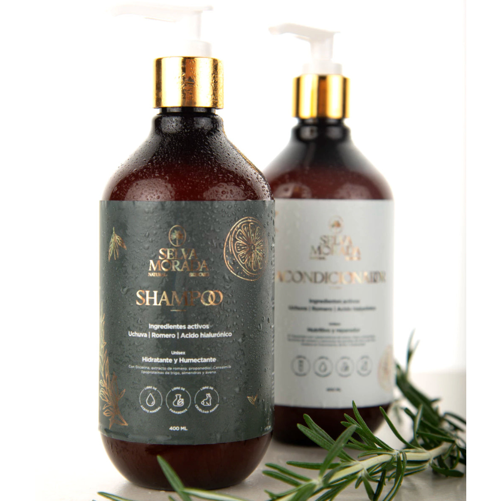 Shampoo Romero & Uchuva con Ácido Hialurónico Selva Morada