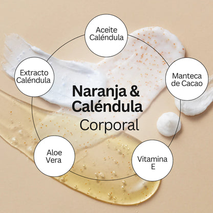 Jabón corporal naranja y caléndula - Pieles sensibles y atópicas