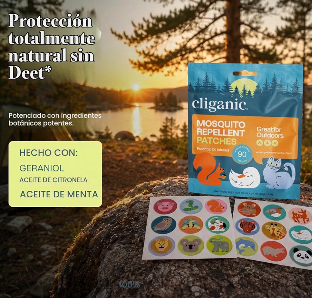 Parches repelentes de mosquitos para niños y adultos