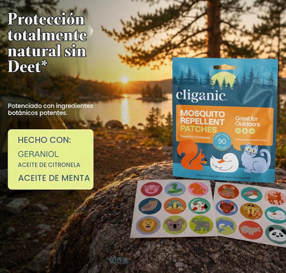 Parches repelentes de mosquitos para niños y adultos