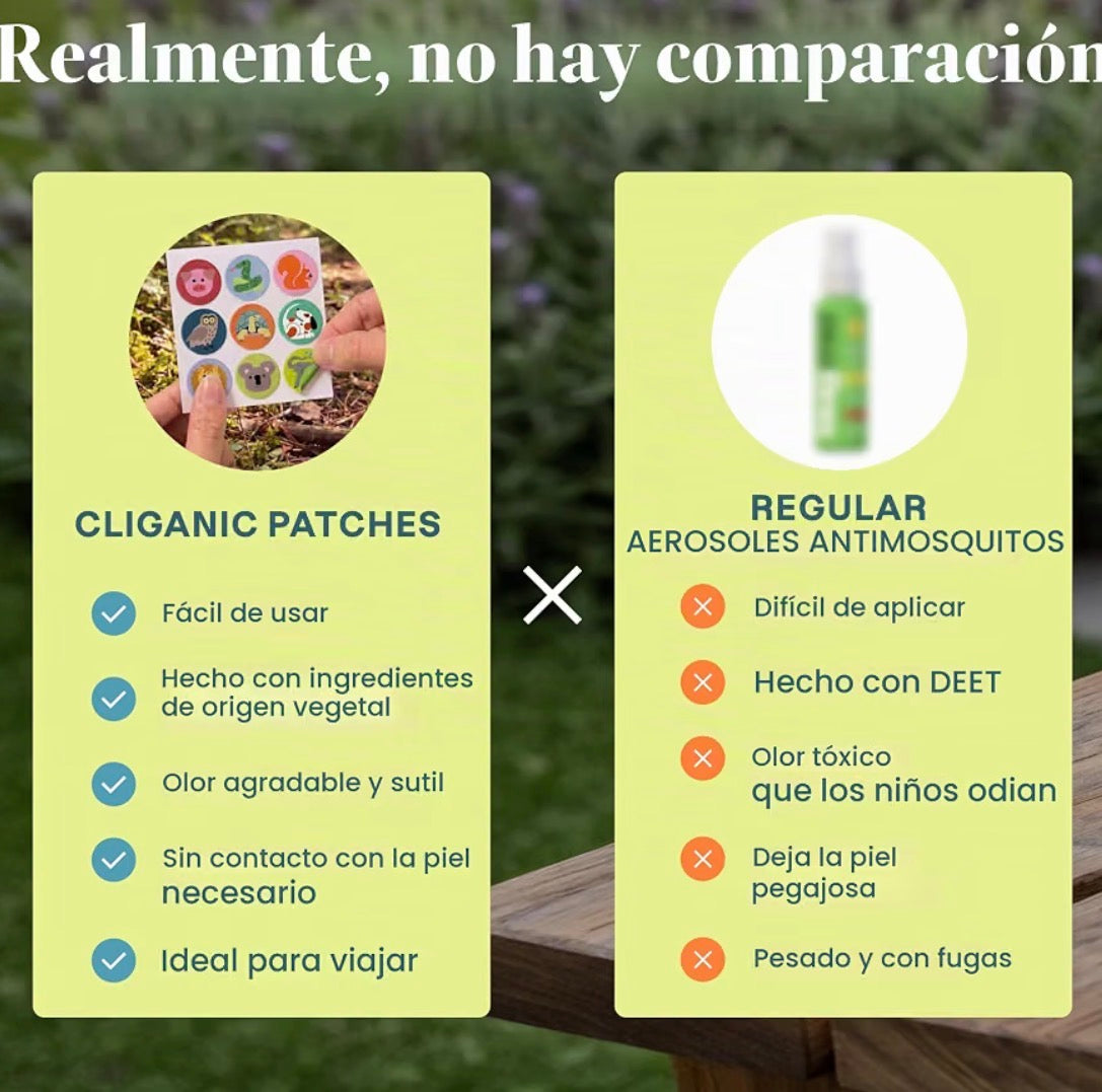 Parches repelentes de mosquitos para niños y adultos