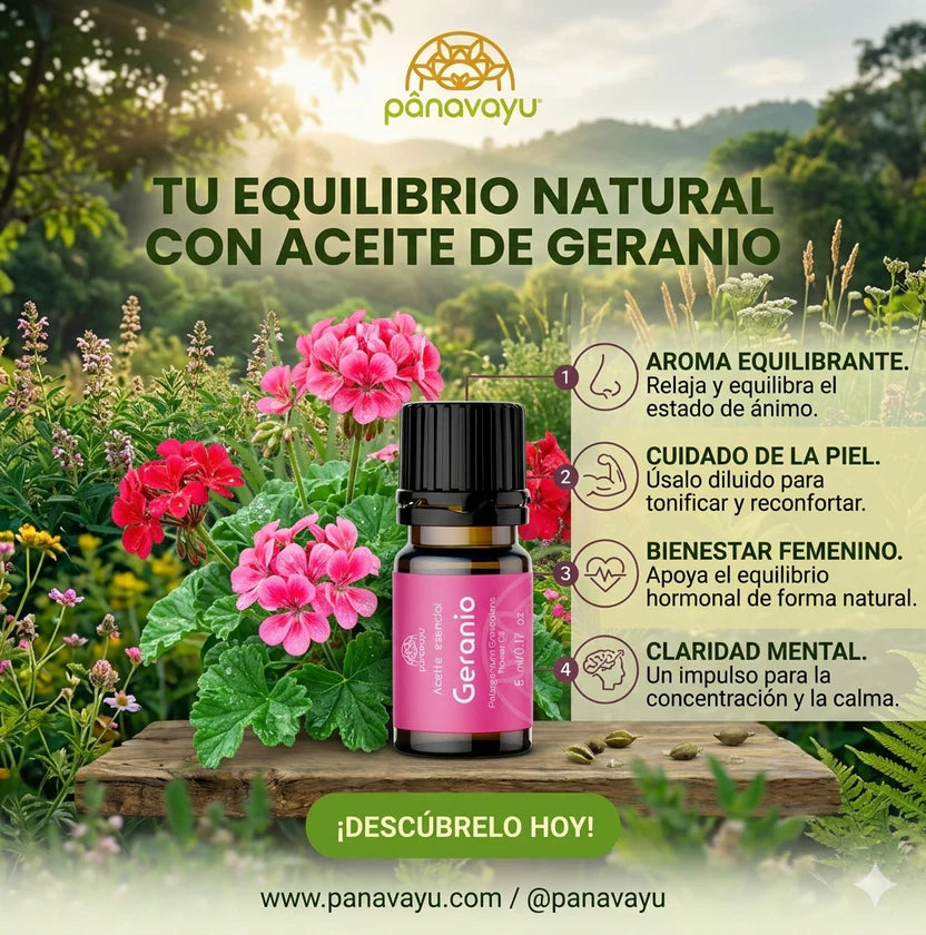 Aceite esencial de Geranio- Panavayu