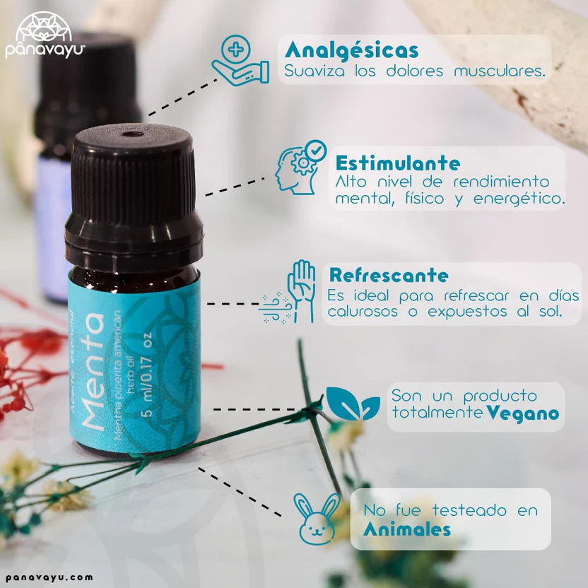 Aceite esencial de Menta - Panavayu 5ml