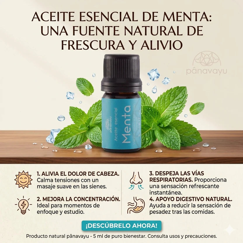 Aceite esencial de Menta - Panavayu 5ml