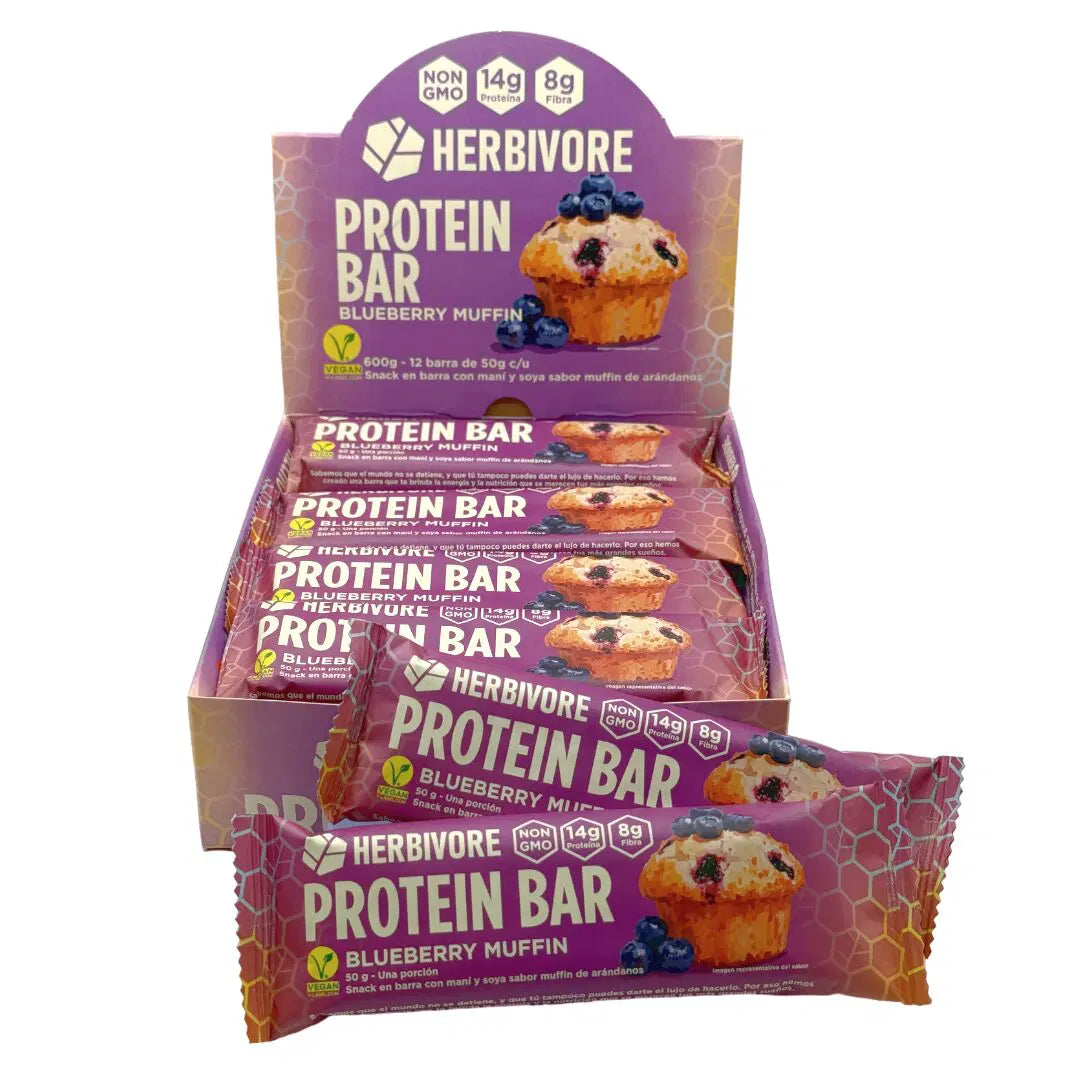 Barra de proteína sabor Blueberry Muffin - Herbivore
