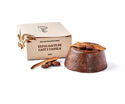 Jabón exfoliante de café y canela
