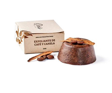 Jabón exfoliante de café y canela