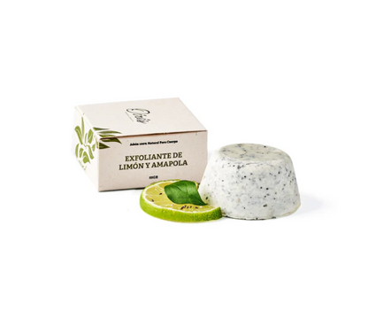 Jabón exfoliante de limón y amapola