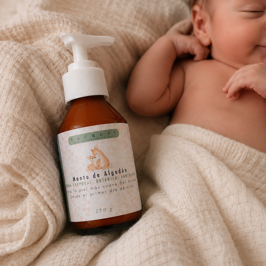 Crema corporal para bebés - Manto de algodón 120g.
