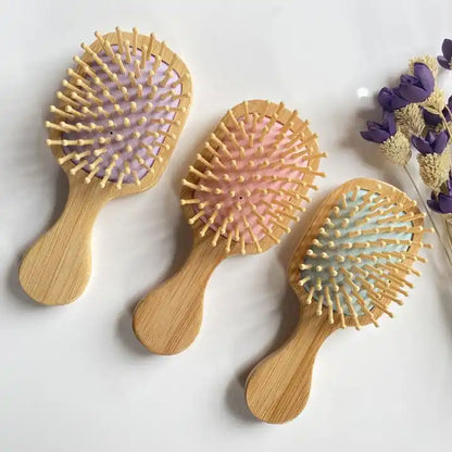Mini cepillo de Bambú para el cabello