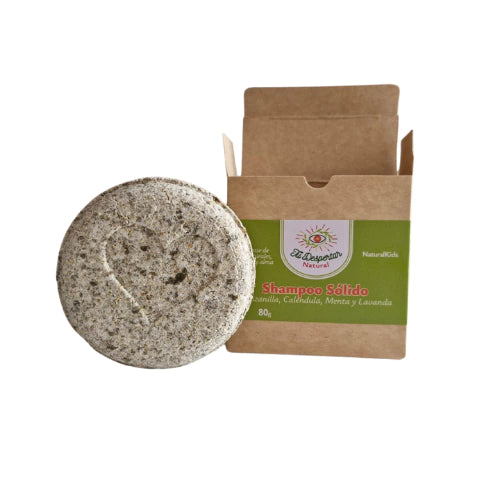 Shampoo solido para niños de Manzanilla, Caléndula, Lavanda, Menta y Avena
