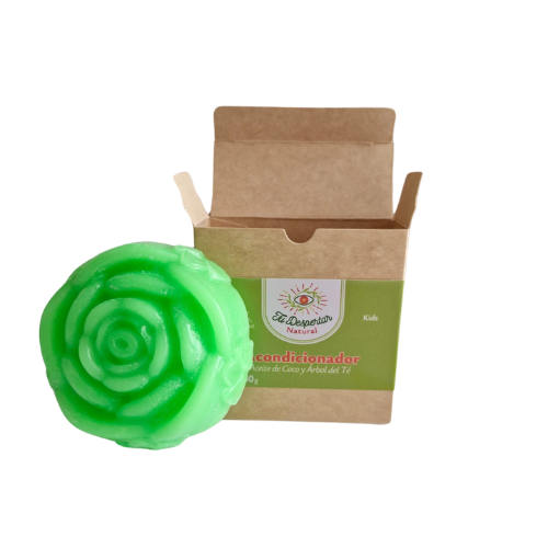Acondicionador solido para niños con Árbol del Té y Aceite de Coco