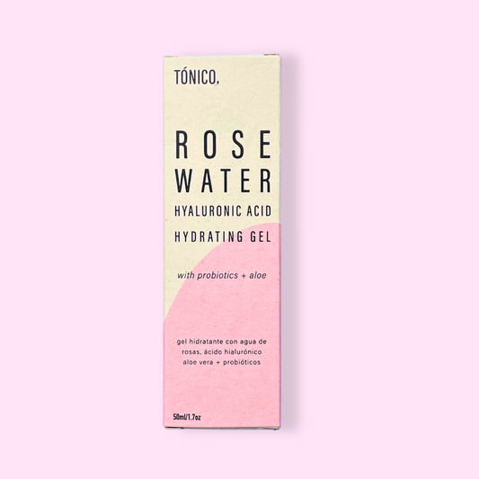 Gel facial de Agua de rosas + Ácido hialurónico