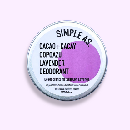 Desodorante cremoso con lavanda - 50G  Simple as