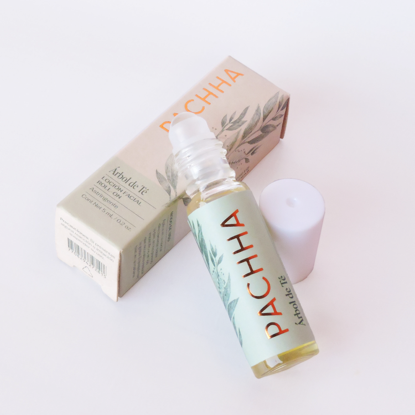 Loción facial roll on árbol de té para granitos y acné.