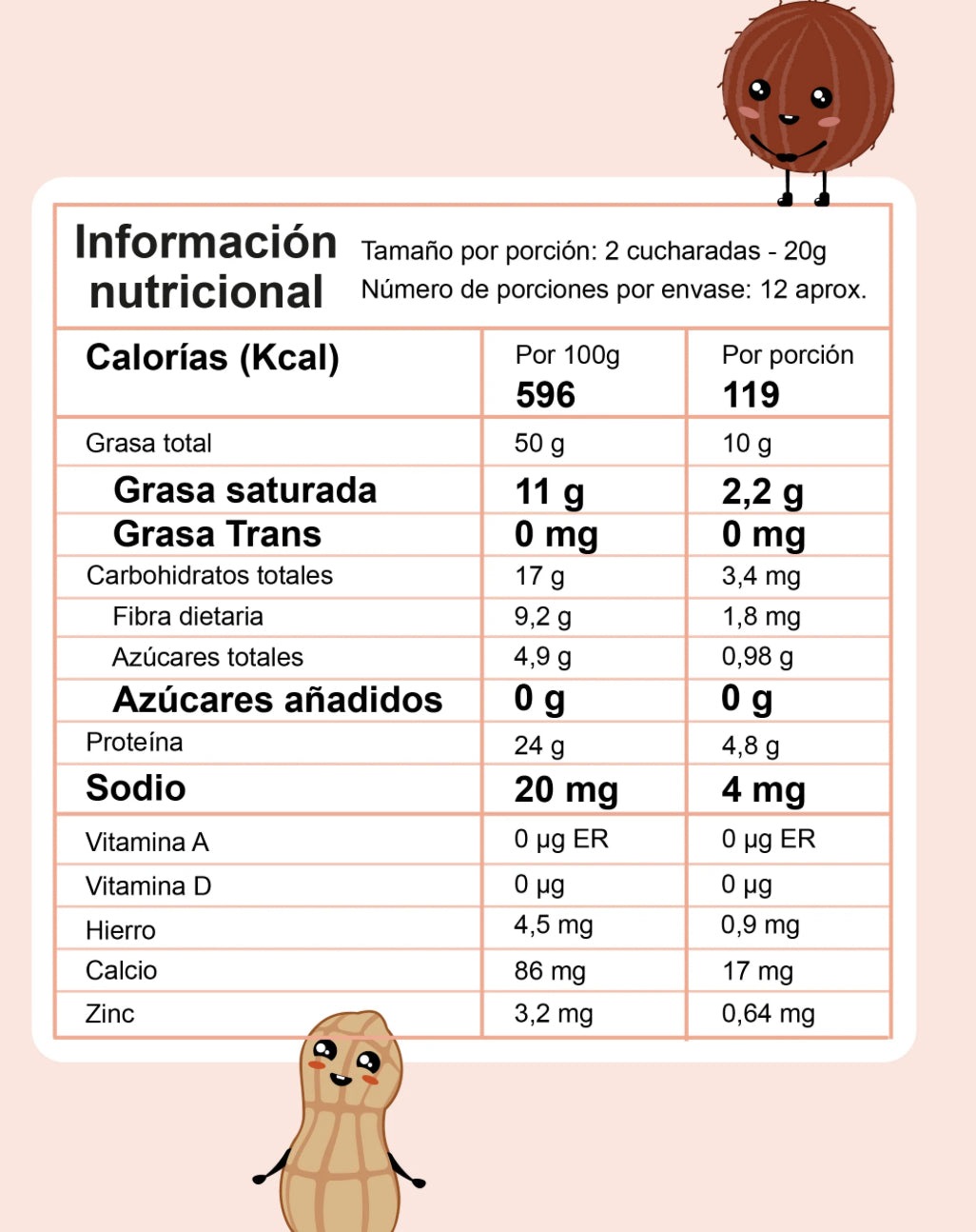 Crema de maní y coco bebé nuez 🌰