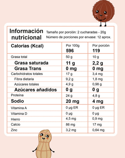 Crema de maní y coco bebé nuez 🌰