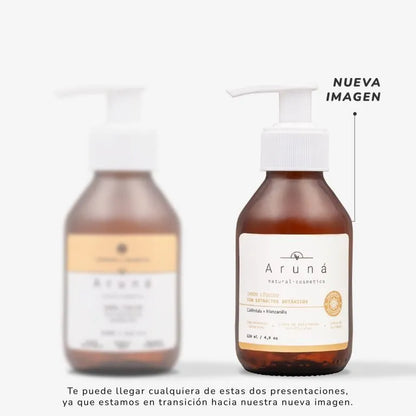 Jabón limpiador facial caléndula y manzanilla - antinflamatorio, cicatrizante y calmante.