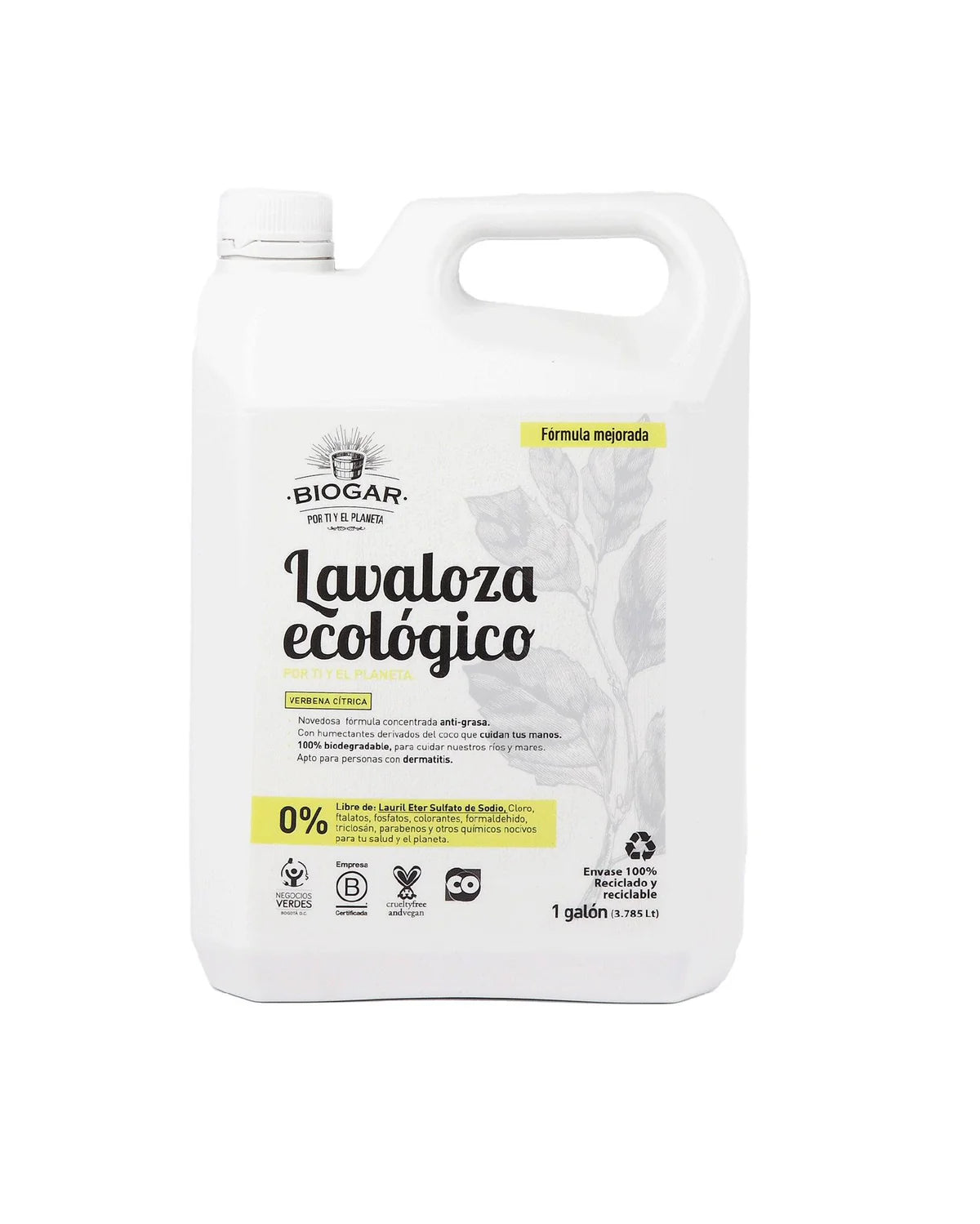 Lavaloza Ecológico Verbena Cítrica – Seguro para biberones, poderoso contra la grasa