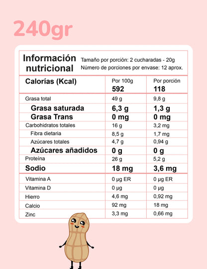 Crema de Maní Bebe nuez