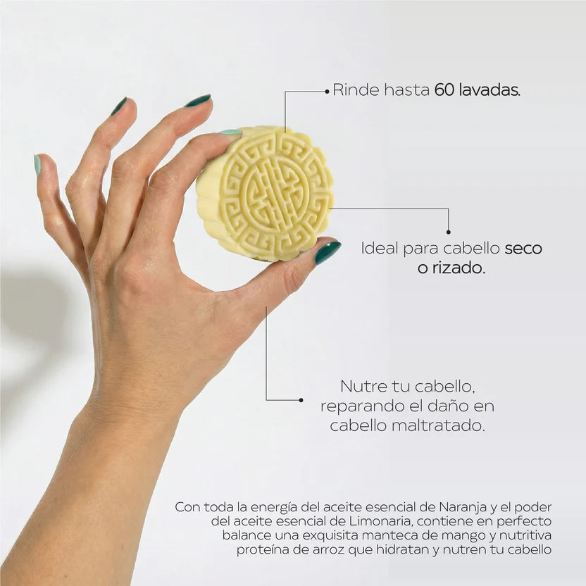 Shampoo sólido de naranja y limonaria - Panavayu