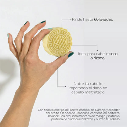 Shampoo sólido de naranja y limonaria - Panavayu