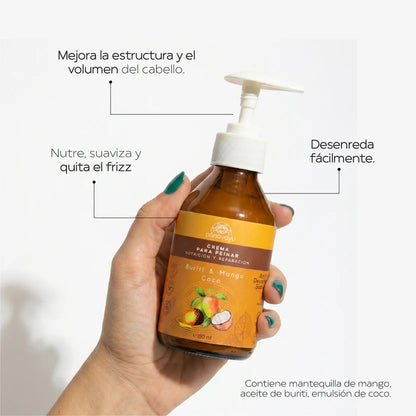 Crema para Peinar Reparadora & Hidratante Burití, Mango & Coco
