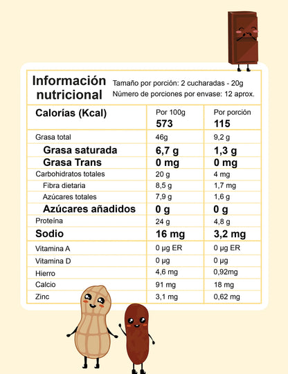 Crema de maní + chocolate Chokimanilo