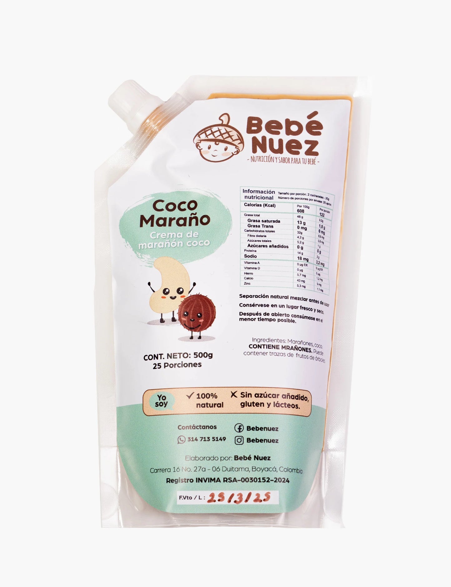 Crema de marañón + coco