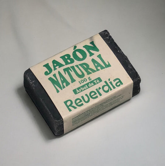Jabón facial de carbón activado y árbol de té  Reverdía