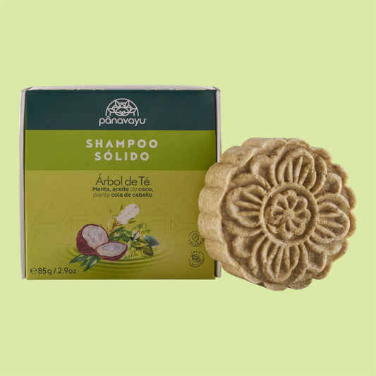 Shampoo sólido de árbol de té y menta