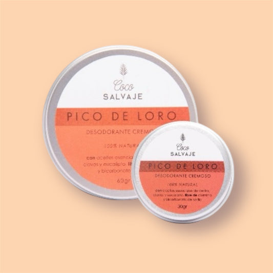 Desodorante natural PICO DE LORO (Amaderado) Coco Salvaje