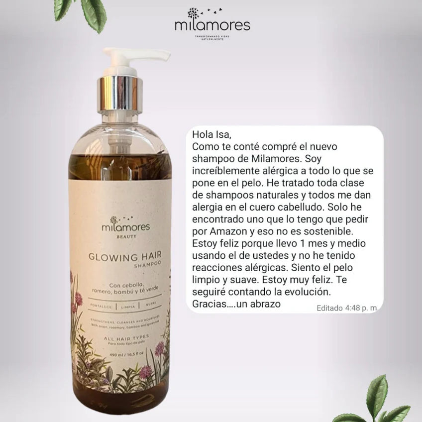 Shampoo GlowingHair de manzanilla - Cabellos CLAROS