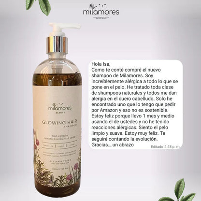 Shampoo GlowingHair de manzanilla - Cabellos CLAROS