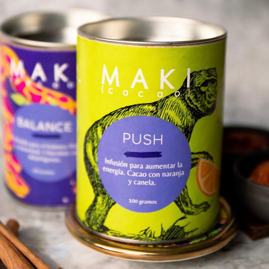 PUSH- Infusión para aumentar la energía. Maki Cacao