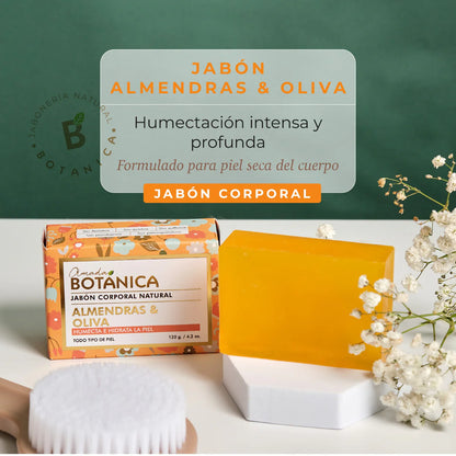 Jabón corporal almendras y oliva - pieles muy secas